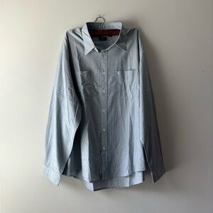 NWT Izod light‎ blue button up casual men's long sleeve top size XL